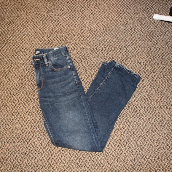 Old Navy Boys Blue Jeans Size 12 Straight cut Built in Flex - Picture 1 of 6
